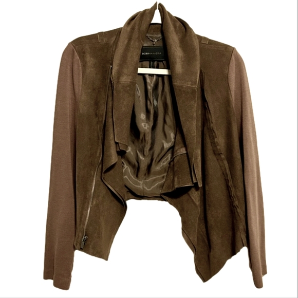 BCBGMaxAzria Asymmetrical Faux Suede Jacket - Picture 3 of 9